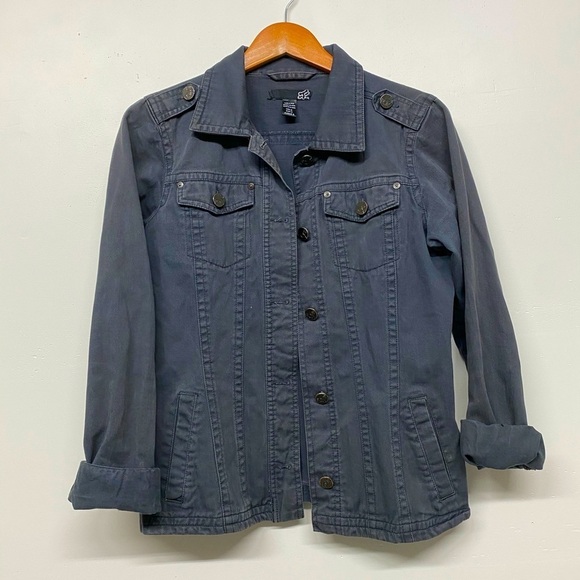 FOX Racing Denim Jacket, Grey, S - Picture 1 of 7